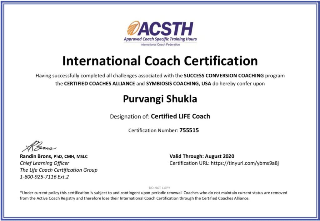 ACSTH Certified psychologist in ahmedabad
