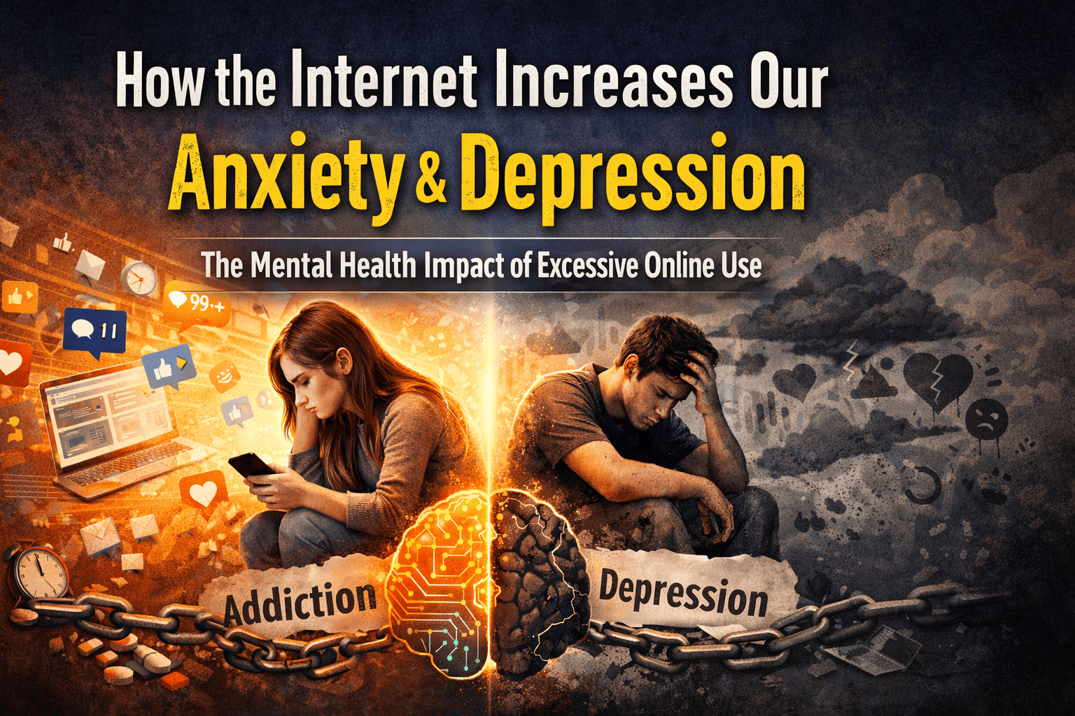 How the Internet increases our Anxiety and Depression